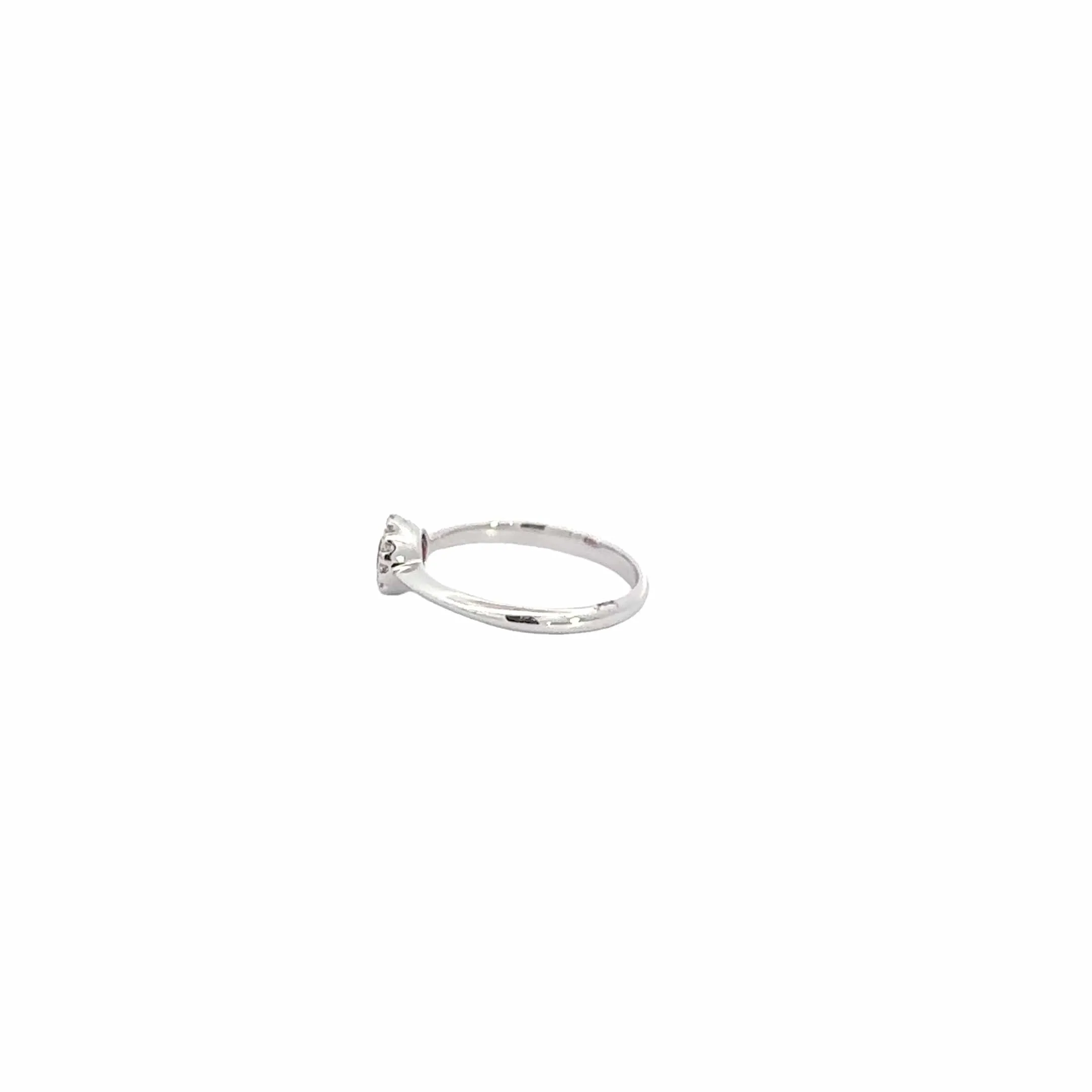14k White Gold Natural Halo Ruby Ring