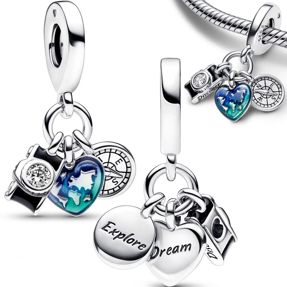 2023 New Summer 925 Sterling Silver Crab Jellyfish Charms
