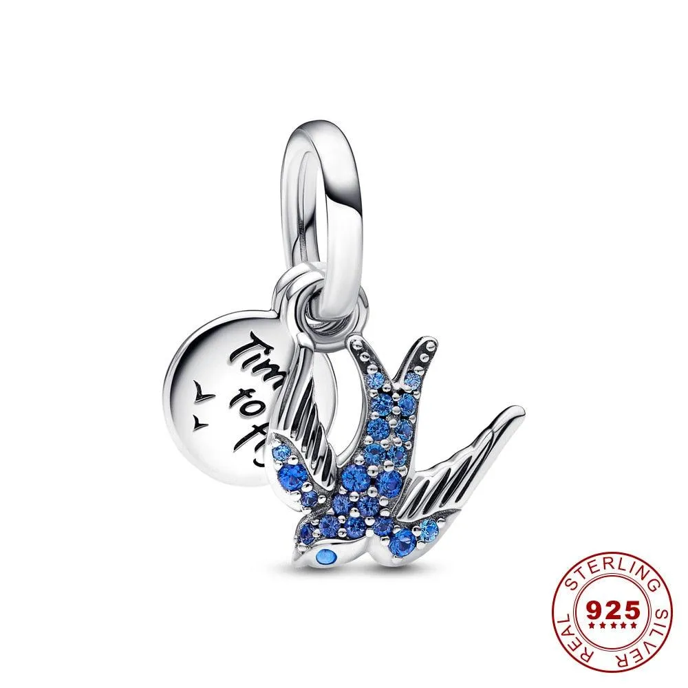 2023 New Summer 925 Sterling Silver Crab Jellyfish Charms