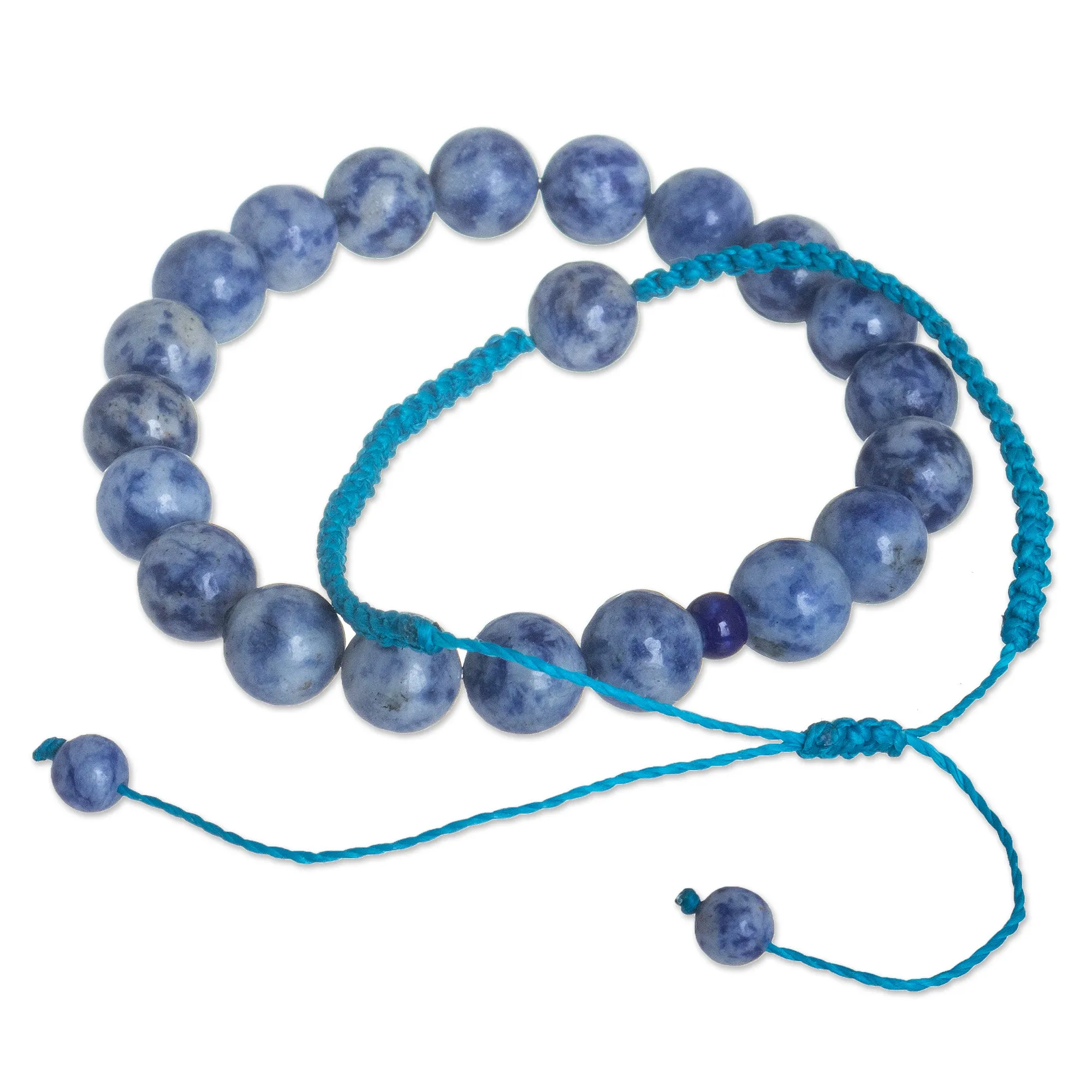 Artisan Crafted Sodalite Bracelets (Pair) - Clarity in Blue | NOVICA