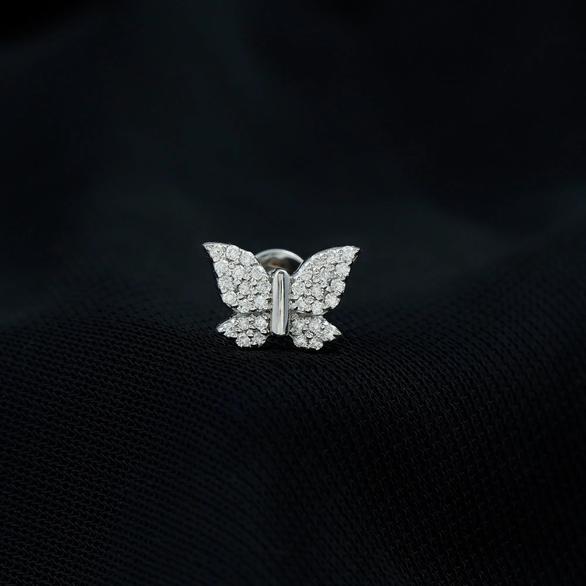 Exquisite Moissanite Butterfly Cartilage Earring