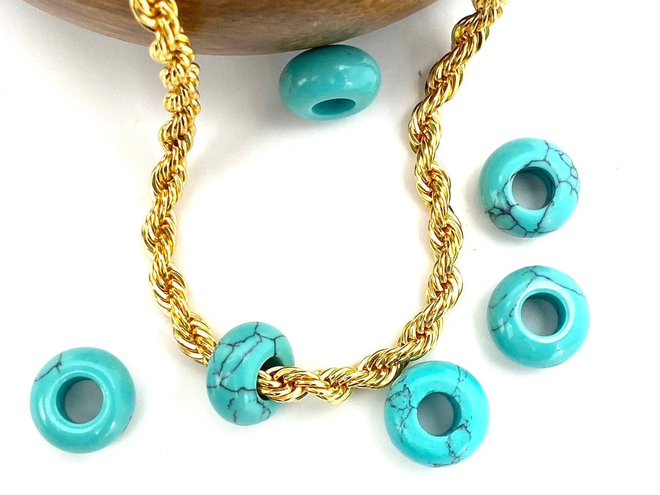 Man-made Donut Jade Beads, Sku#BG57
