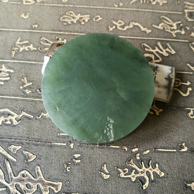 Natural Kunlun Jade Rough Nephrite Raw (168g, 5.9X5.9X2.1cm)